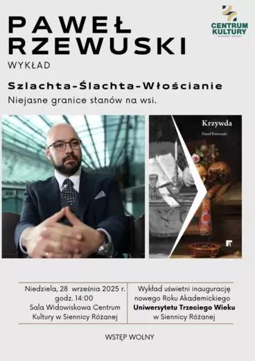 plakat informujący o wykładzie