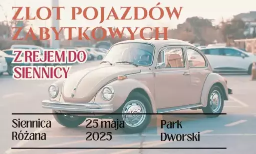 na grafice zabytkowy samochód VW Garbus